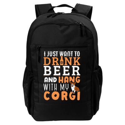 Corgi Dad Funny Father's Day Dog Lover Gift Beer Backpack