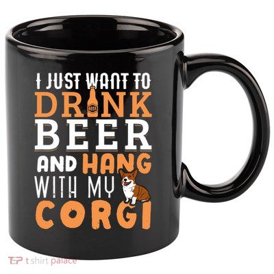Corgi Dad Funny Father's Day Dog Lover Gift Beer 11oz C Handle Ceramic Mug