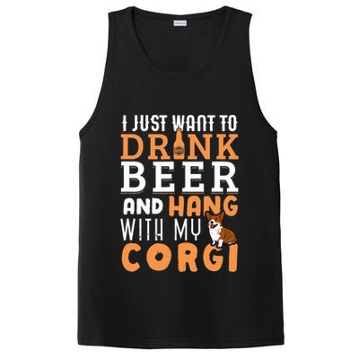 Corgi Dad Funny Father's Day Dog Lover Gift Beer PosiCharge Competitor Tank
