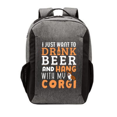 Corgi Dad Funny Father's Day Dog Lover Gift Beer Vector Backpack