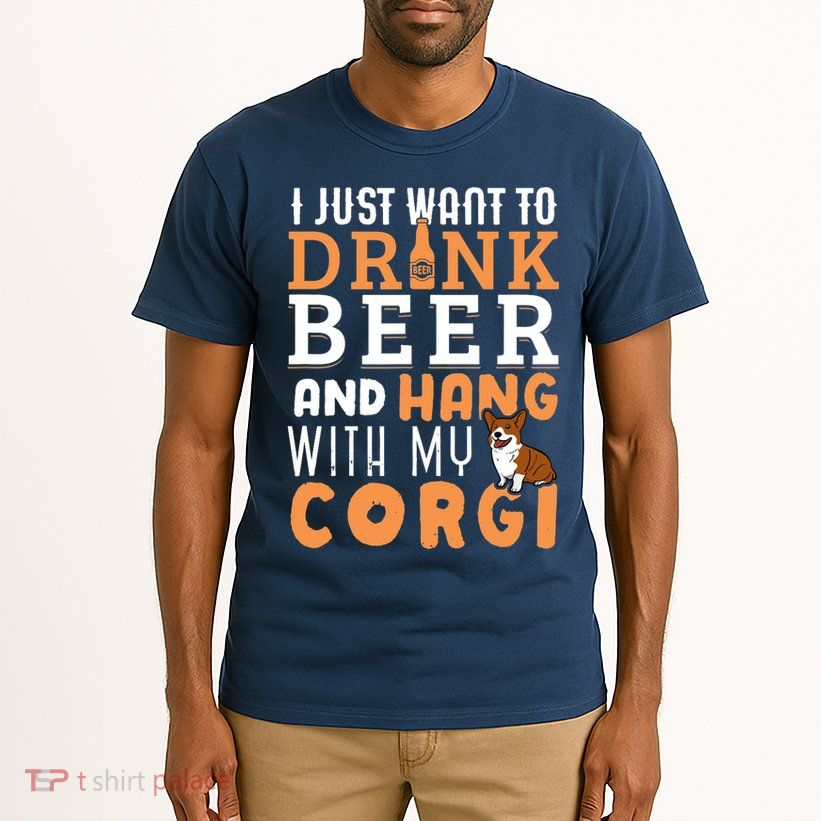 Corgi Dad Funny Father's Day Dog Lover Gift Beer Tall T-Shirt