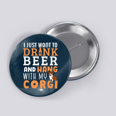 Corgi Dad Funny Father's Day Dog Lover Gift Beer Button