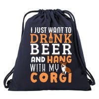 Corgi Dad Funny Father's Day Dog Lover Gift Beer Drawstring Bag
