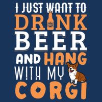 Corgi Dad Funny Father's Day Dog Lover Gift Beer Drawstring Bag