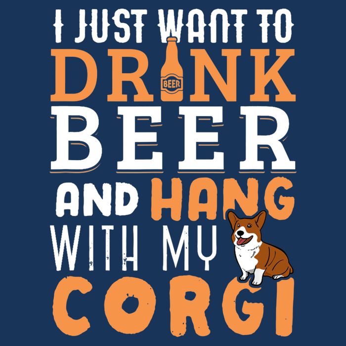 Corgi Dad Funny Father's Day Dog Lover Gift Beer Drawstring Bag