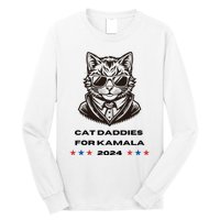 Cat Daddies For Kamala Funny Cat Dad Vote Election 2024 Long Sleeve Shirt