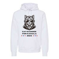 Cat Daddies For Kamala Funny Cat Dad Vote Election 2024 Premium Hoodie