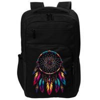 Colorful Dreamcatcher Feather Native American Indian Art Impact Tech Backpack