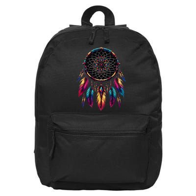 Colorful Dreamcatcher Feather Native American Indian Art 16 in Basic Backpack