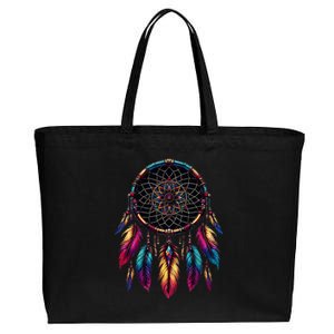 Colorful Dreamcatcher Feather Native American Indian Art Cotton Canvas Jumbo Tote