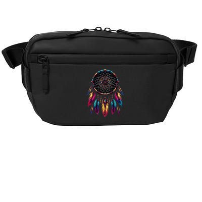 Colorful Dreamcatcher Feather Native American Indian Art Crossbody Pack