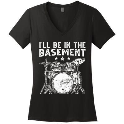 Cool Drumming For Drum Set Drumming Drummer Women's V-Neck T-Shirt