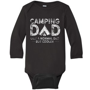 Camping Dad Funny Camper Fathers Day Camping Dad Baby Long Sleeve Bodysuit