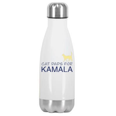 Cat Dads For Kamala Harris For President 2024 Gift Stainless Steel Insulated Water Bottle