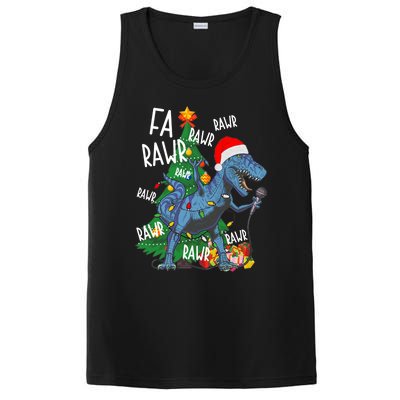 Christmas Dinosaur Fa Rawr Tmeaningful Giftrex Santa Funny Dino Xmas Fun Cool Gi PosiCharge Competitor Tank