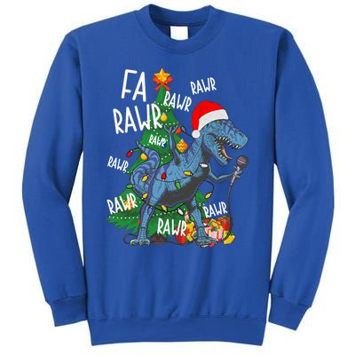 Christmas Dinosaur Fa Rawr Tmeaningful Giftrex Santa Funny Dino Xmas Fun Cool Gi Sweatshirt