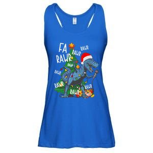 Christmas Dinosaur Fa Rawr Tmeaningful Giftrex Santa Funny Dino Xmas Fun Cool Gi Ladies Essential Flowy Tank