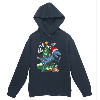 Christmas Dinosaur Fa Rawr Tmeaningful Giftrex Santa Funny Dino Xmas Fun Cool Gi Urban Pullover Hoodie