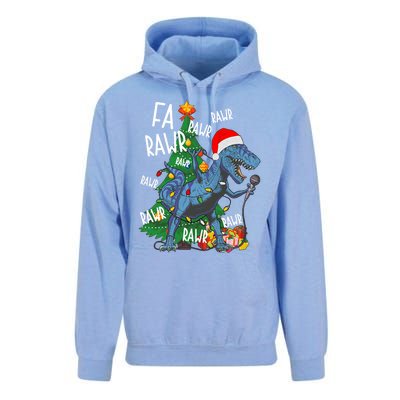 Christmas Dinosaur Fa Rawr Tmeaningful Giftrex Santa Funny Dino Xmas Fun Cool Gi Unisex Surf Hoodie