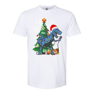 Christmas Dinosaur Fa Rawr Tmeaningful Giftrex Santa Funny Dino Xmas Fun Cool Gi Softstyle CVC T-Shirt