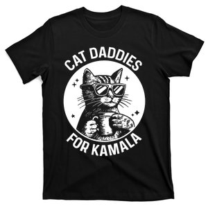 Cat Daddies For Kamala Harris Funny Cat Dad Vote Election T-Shirt