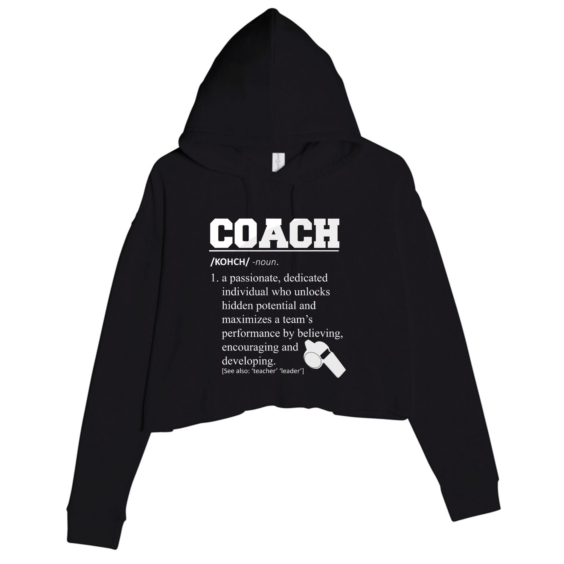 Coach Definition Funny Coach Crop Fleece Hoodie