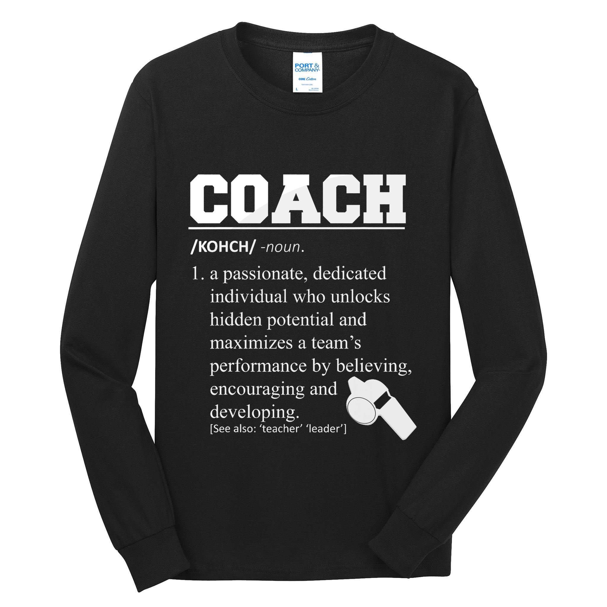 Coach Definition Funny Coach Tall Long Sleeve T-Shirt
