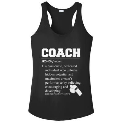 Coach Definition Funny Coach Ladies PosiCharge Competitor Racerback Tank