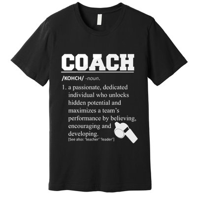 Coach Definition Funny Coach Premium T-Shirt