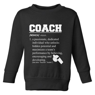 Coach Definition Funny Coach Toddler Sweatshirt