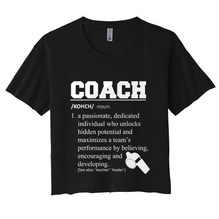 Coach Definition Funny Coach Women's Crop Top Tee