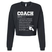 Coach Definition Funny Coach Cropped Pullover Crew