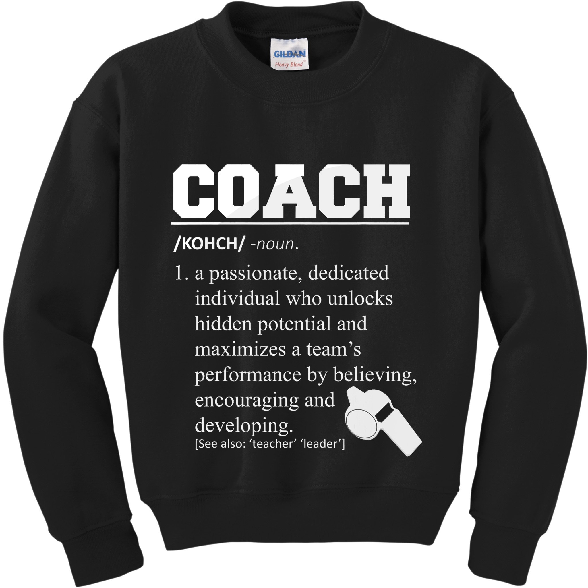 Coach Definition Funny Coach Kids Sweatshirt