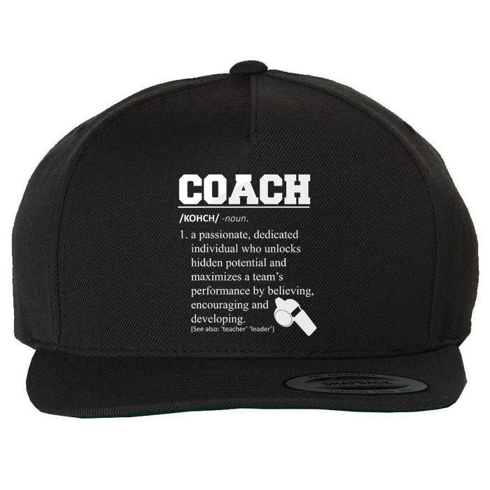 Coach Definition Funny Coach Wool Snapback Cap