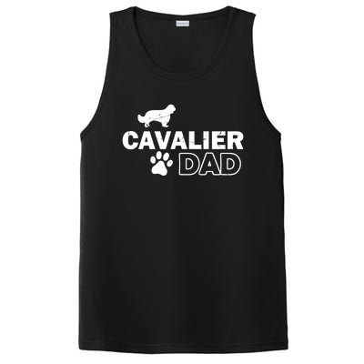 Cavalier Dad Funny Cute Dog Owner Adopt Rescue Fathers Day Gift PosiCharge Competitor Tank