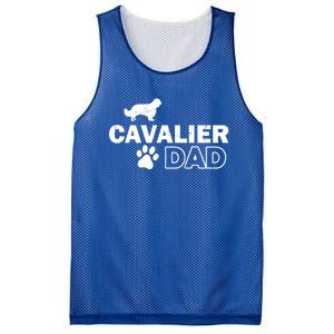 Cavalier Dad Funny Cute Dog Owner Adopt Rescue Fathers Day Gift Mesh Reversible Basketball Jersey Tank