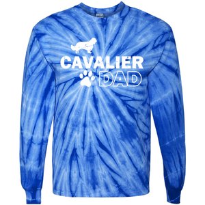 Cavalier Dad Funny Cute Dog Owner Adopt Rescue Fathers Day Gift Tie-Dye Long Sleeve Shirt