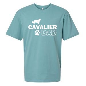 Cavalier Dad Funny Cute Dog Owner Adopt Rescue Fathers Day Gift Sueded Cloud Jersey T-Shirt