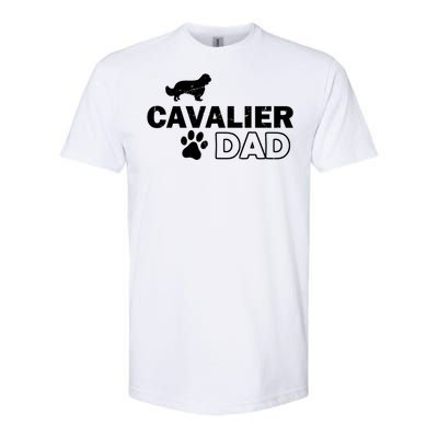 Cavalier Dad Funny Cute Dog Owner Adopt Rescue Fathers Day Gift Softstyle CVC T-Shirt