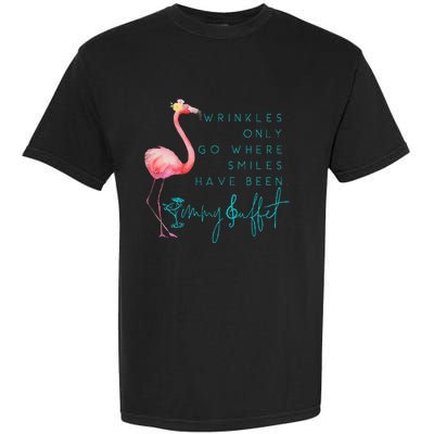 Cute Design Flamingo Wrinkles Only Go Where Smiles Have Been Garment-Dyed Heavyweight T-Shirt