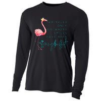 Cute Design Flamingo Wrinkles Only Go Where Smiles Have Been Cooling Performance Long Sleeve Crew