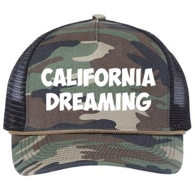 California Dreaming Funny Gift Retro Rope Trucker Hat Cap