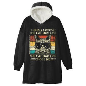 Cat Dad Funny Cat Dad Fathers Day Cat Daddy Gift Hooded Wearable Blanket