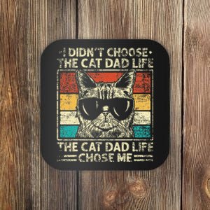 Cat Dad Funny Cat Dad Fathers Day Cat Daddy Gift Coaster