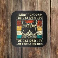 Cat Dad Funny Cat Dad Fathers Day Cat Daddy Gift Coaster