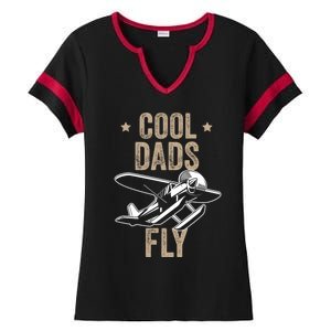 Cool Dads Fly Seaplane Gift Pilot Airplane Gift Ladies Halftime Notch Neck Tee