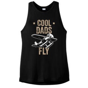 Cool Dads Fly Seaplane Gift Pilot Airplane Gift Ladies PosiCharge Tri-Blend Wicking Tank