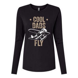 Cool Dads Fly Seaplane Gift Pilot Airplane Gift Womens Cotton Relaxed Long Sleeve T-Shirt