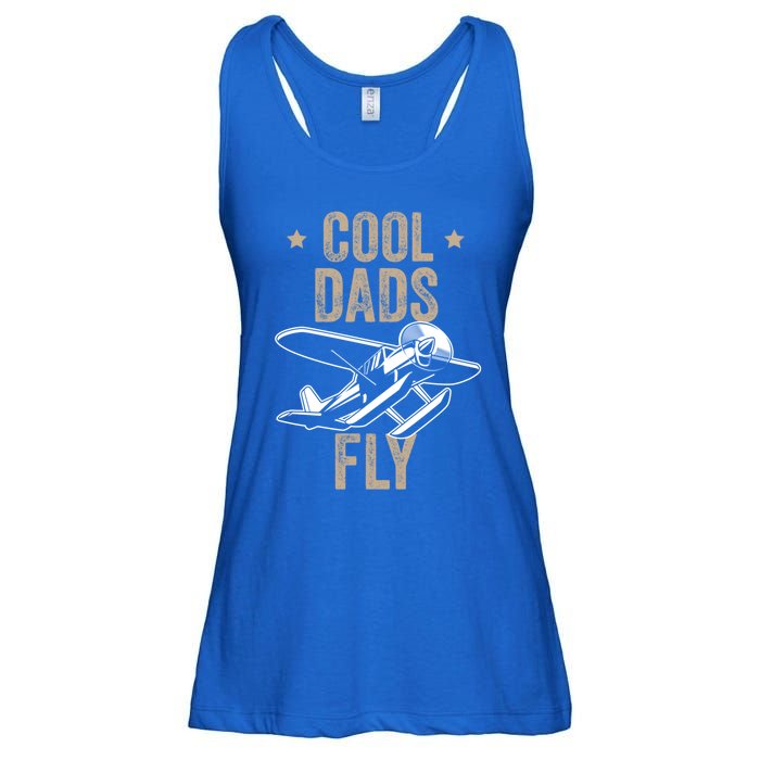 Cool Dads Fly Seaplane Gift Pilot Airplane Gift Ladies Essential Flowy Tank