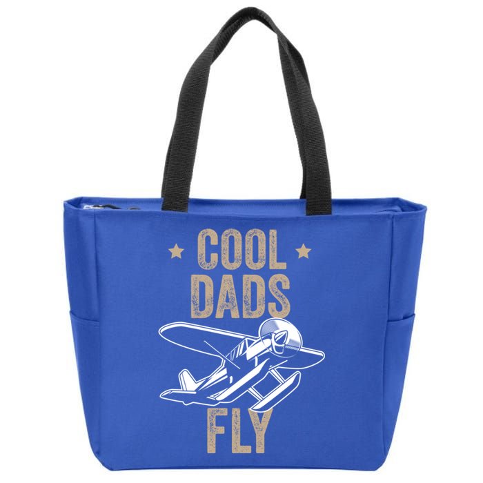 Cool Dads Fly Seaplane Gift Pilot Airplane Gift Zip Tote Bag